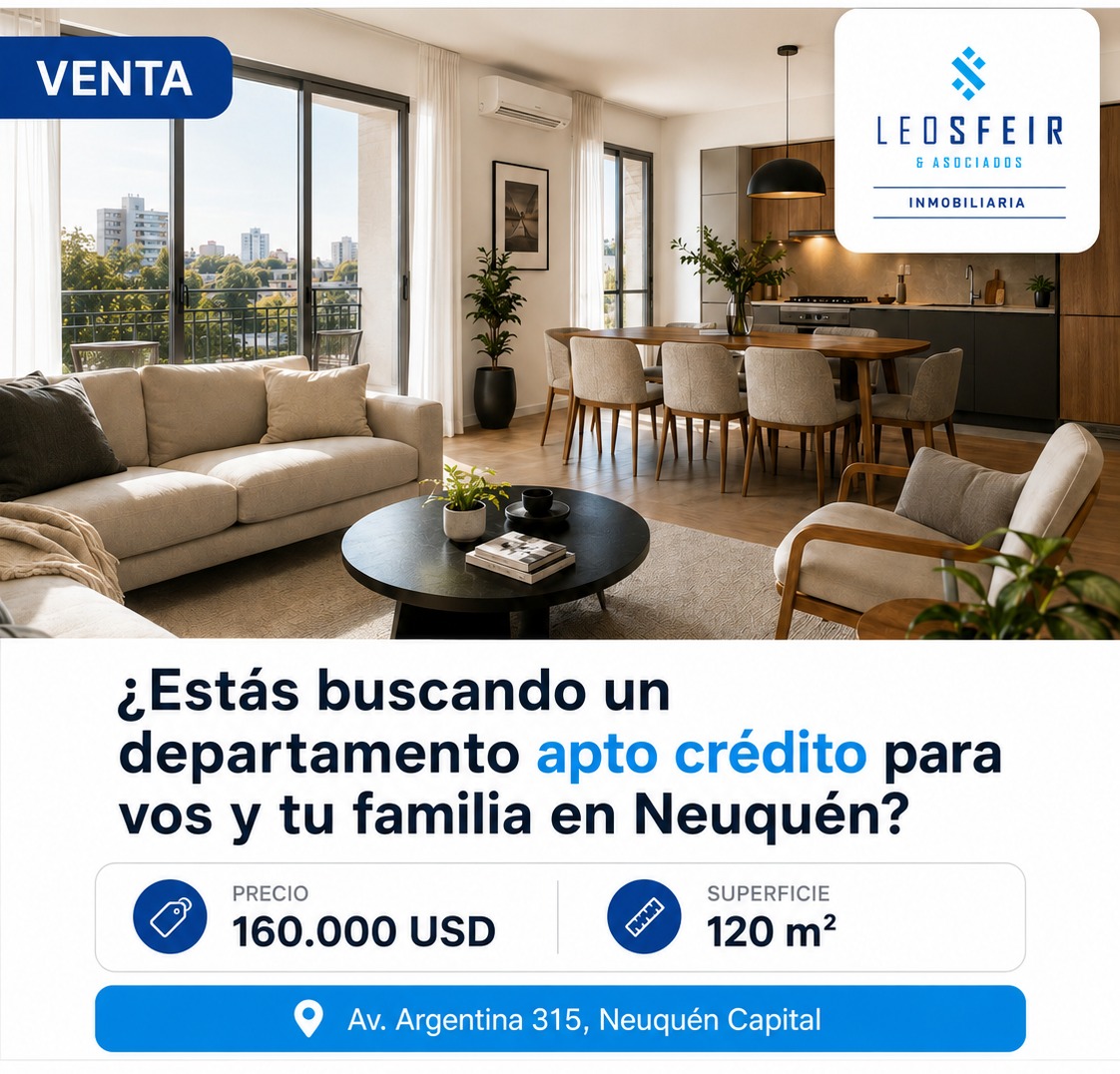 Aviso de venta · departamento apto crédito en Av. Argentina 315, Neuquén Capital